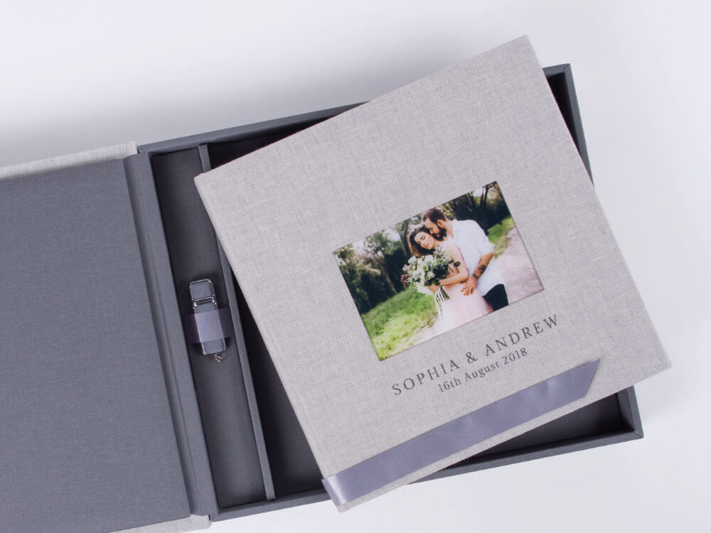 Hochzeitsfotoalbum mit USB